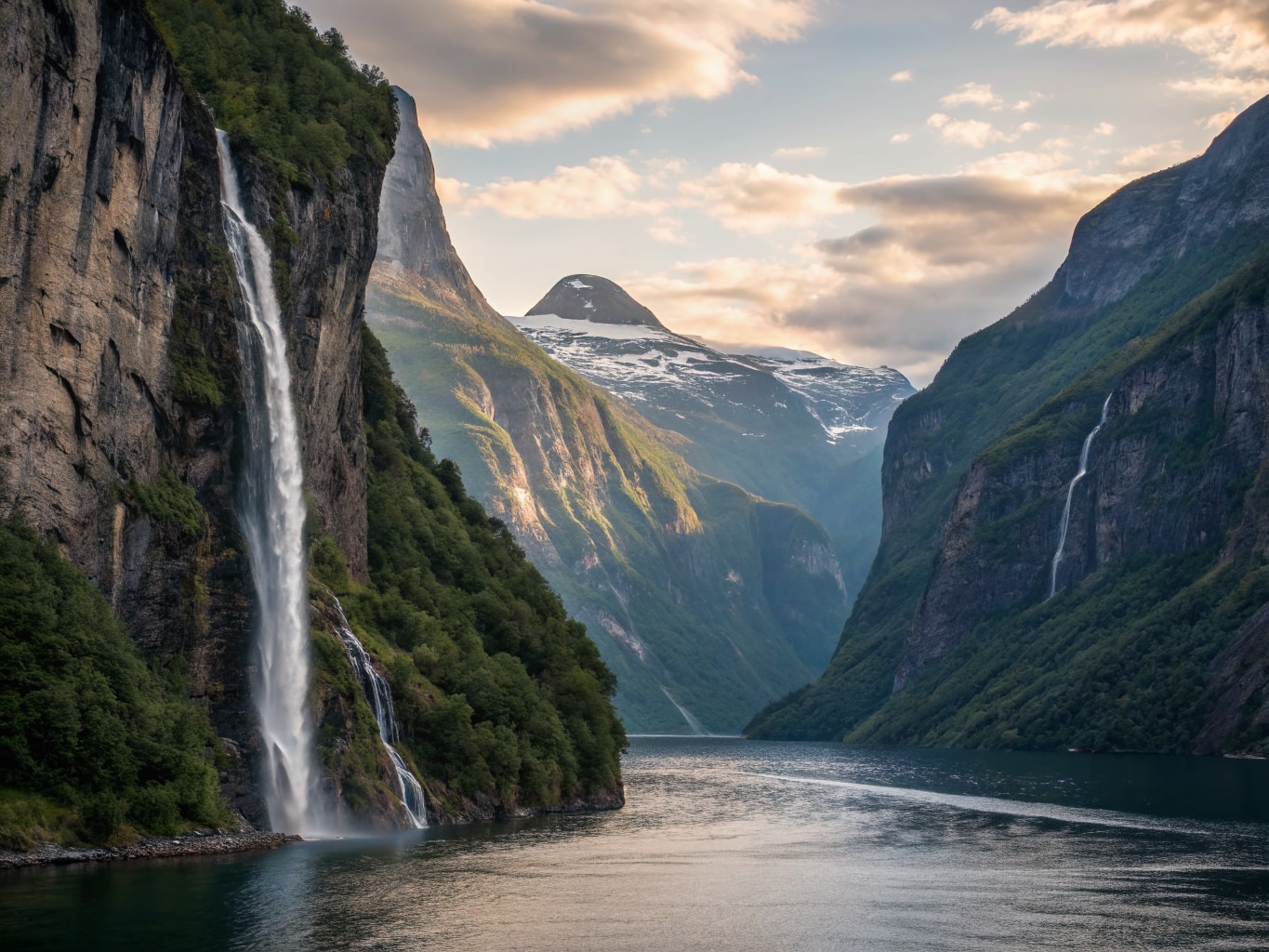 Fjordlandschap, klassieke cruise-bestemming