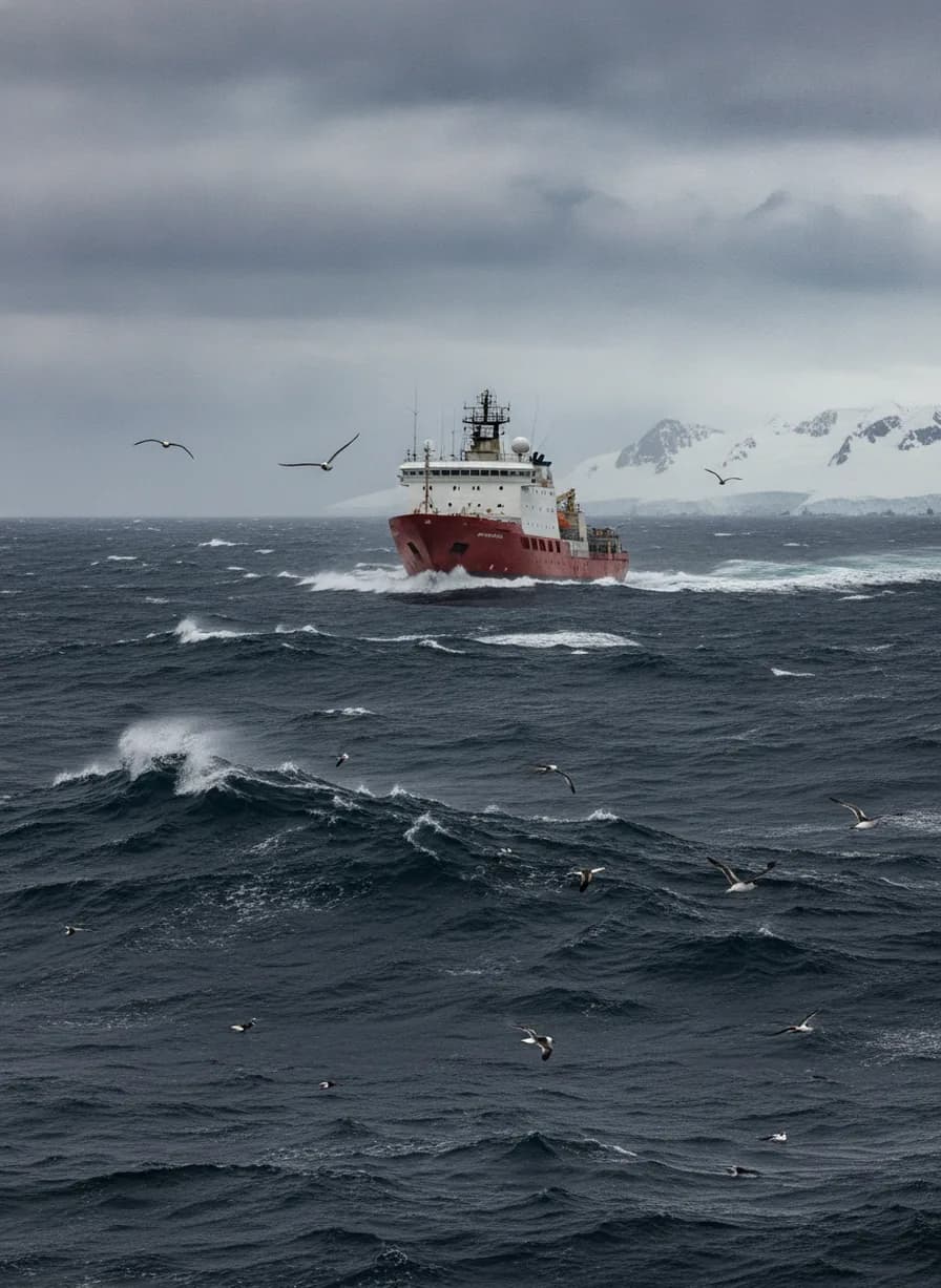 Drake Passage oversteek per schip