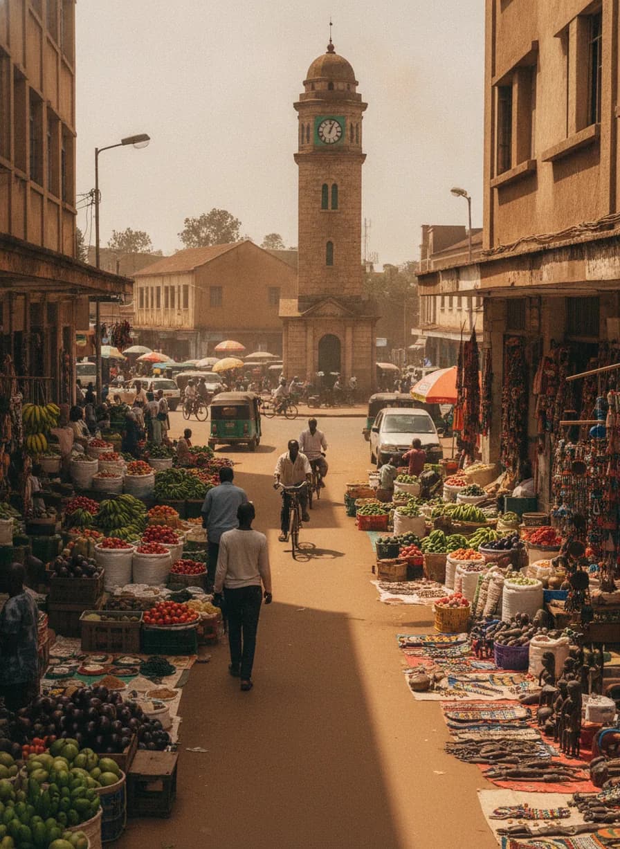 Stadstour Arusha (Clock Tower, markten, erfgoed)