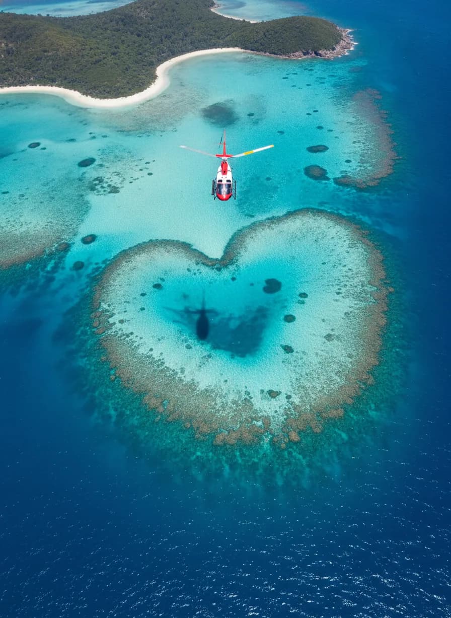 Heart Reef helikoptervlucht