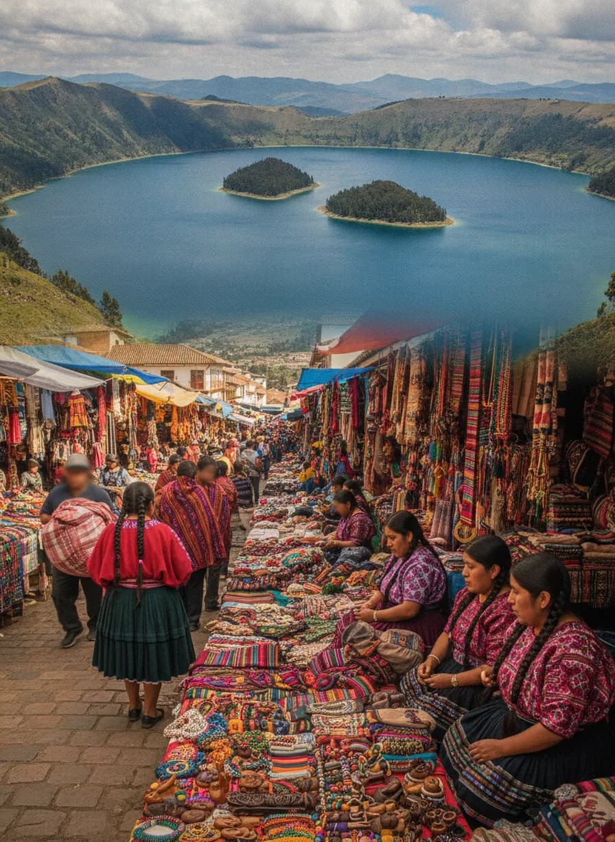 Otavalo-markt + Cuicocha-lagune