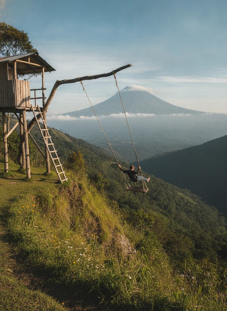 Swing at the End of the World (Casa del Árbol Baños)
