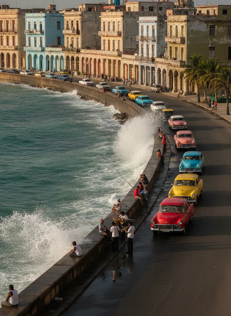 Een wandeling of rit over de Malecón