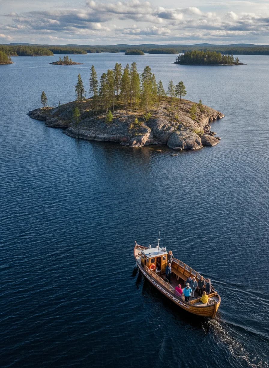 Lake Inari cruise rond Ukko Island