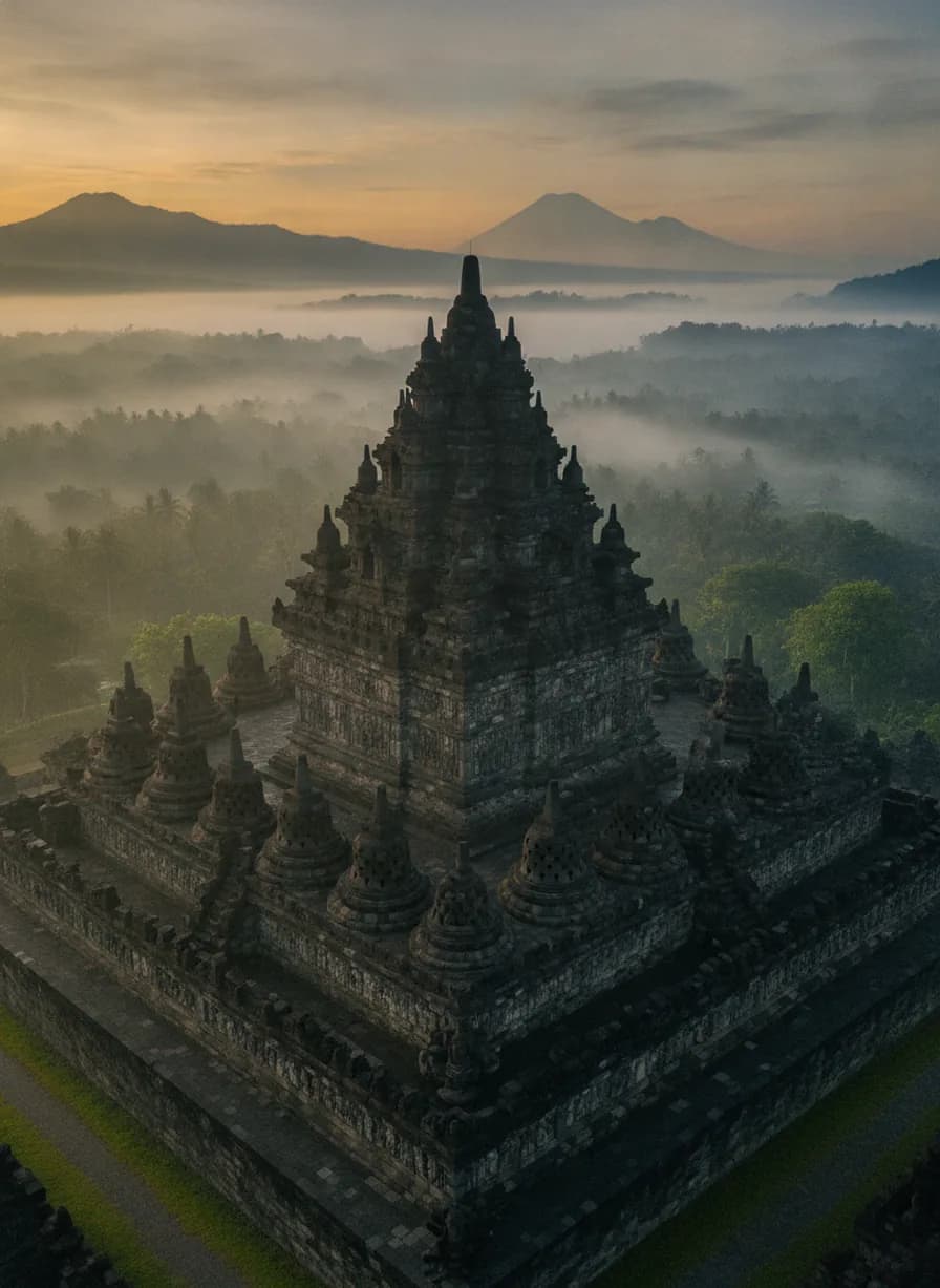 Borobudur zonsopkomst