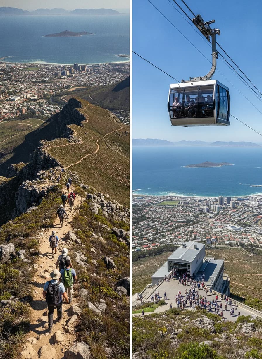 Tafelberg beklimmen of met kabelbaan