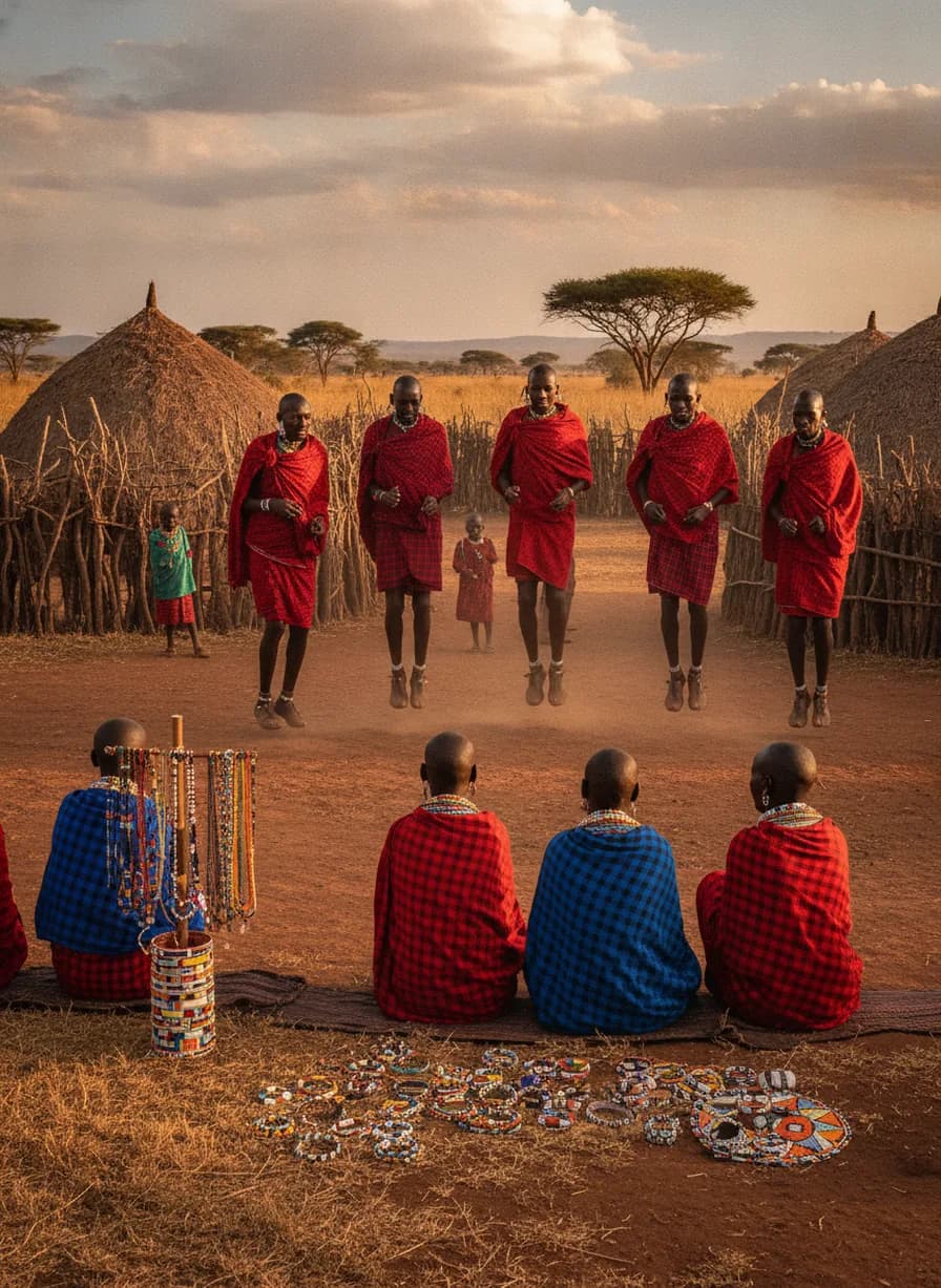 Maasai-dorp bezoek