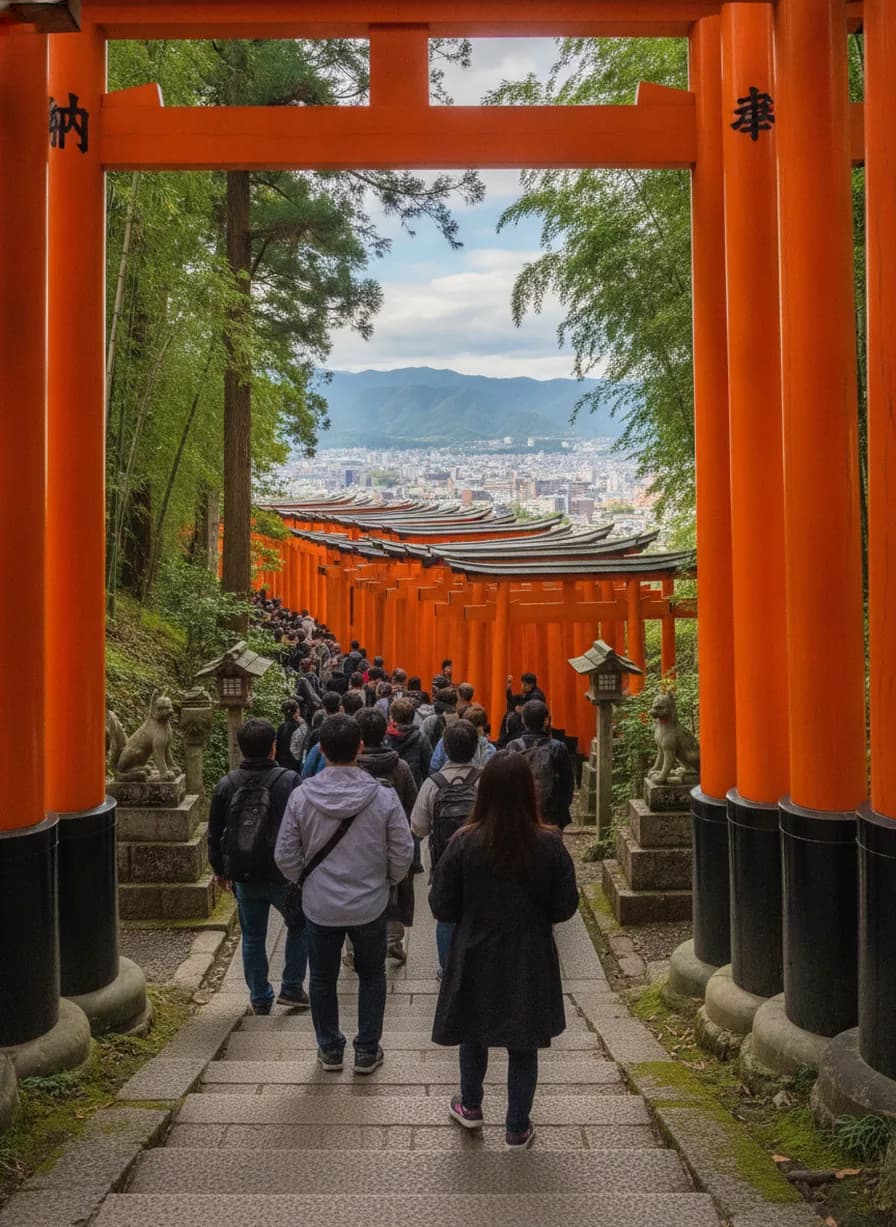 Fushimi Inari torii-wandeling