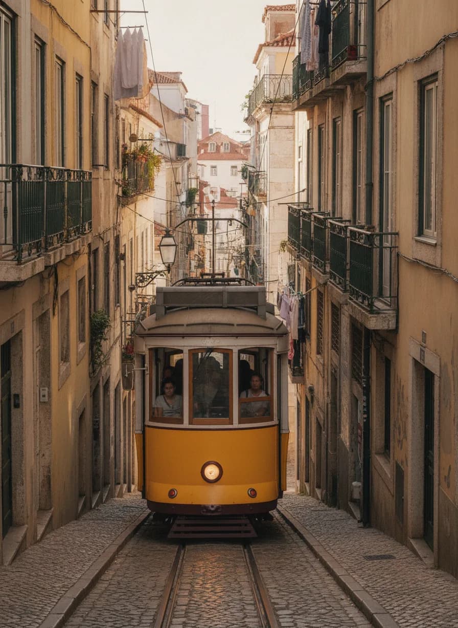 Tram 28 rit door historische wijken