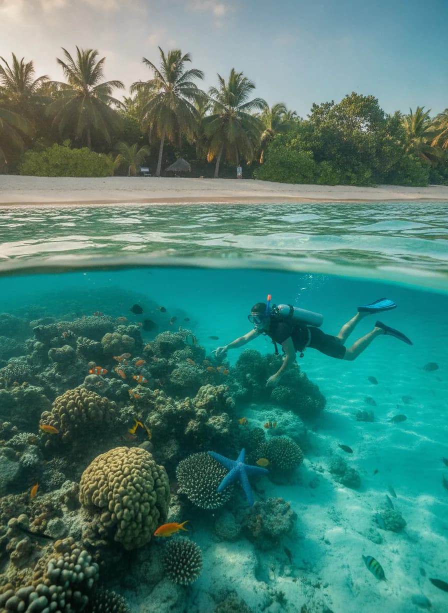 Strand + snorkelen kustriffen