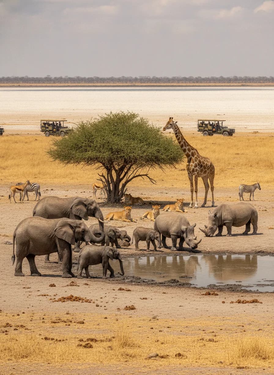 Game drives Etosha NP