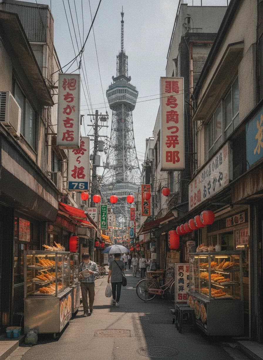 Shinsekai + kushikatsu