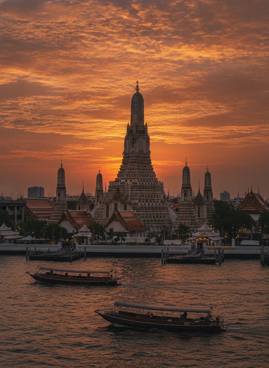 Wat Arun bij zonsondergang