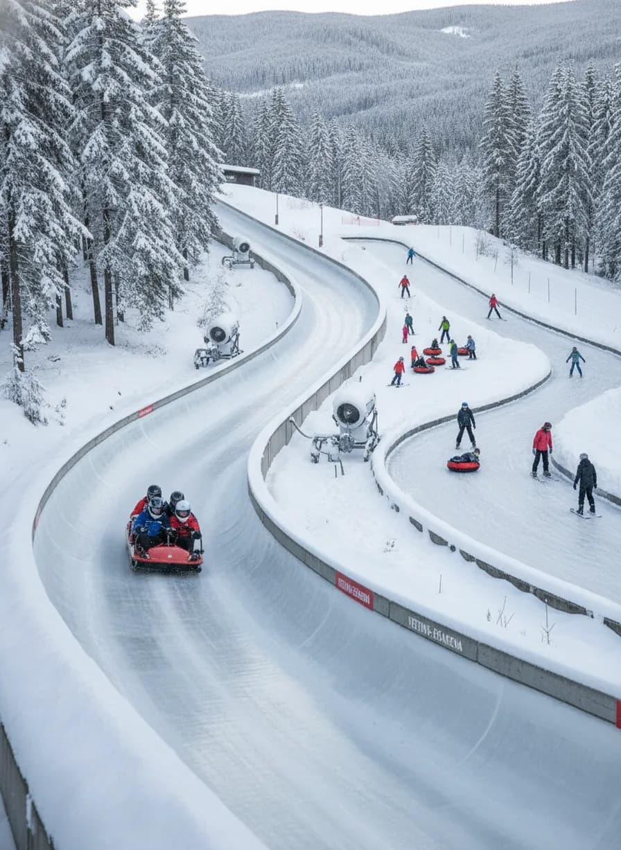 Bobsleebaan + wintersportactiviteiten Veltins-EisArena