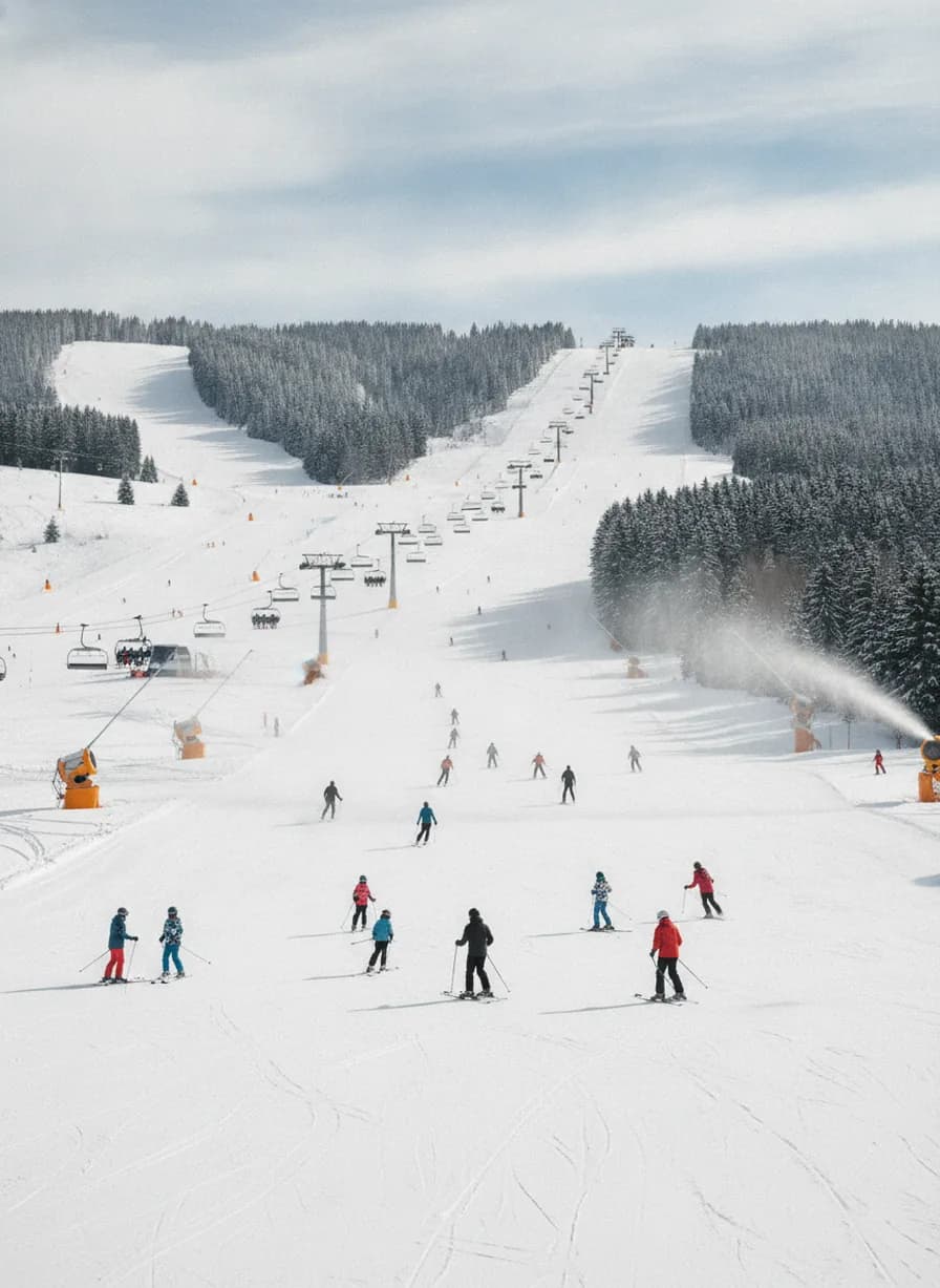 Skiën en snowboarden in Wintersport-Arena