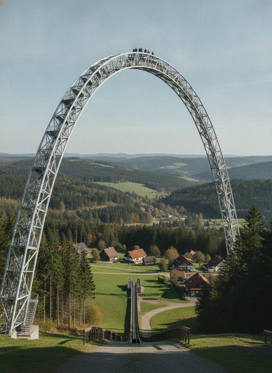 St. Georg skischans bezoeken (St.-Georg-Schanze bij Herrloh)