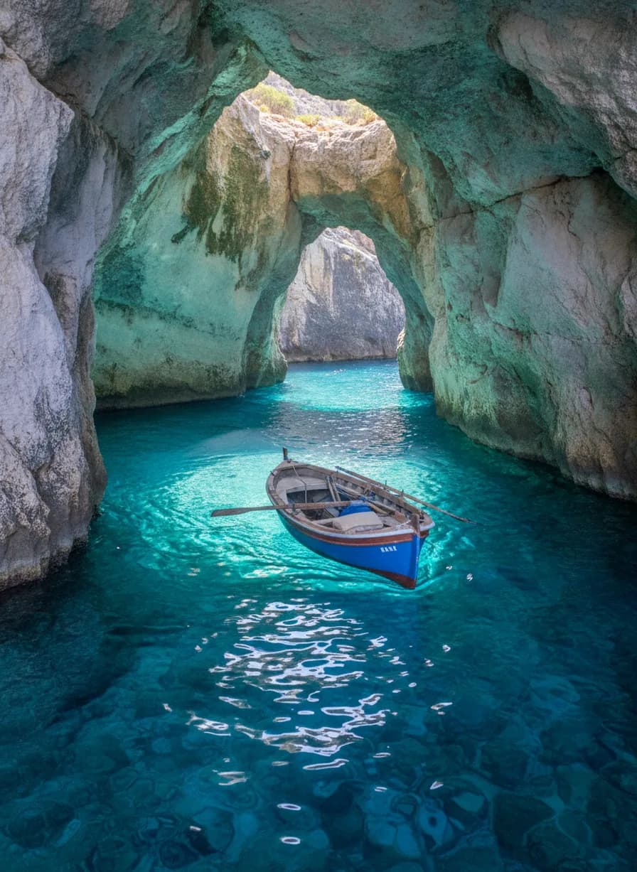 Blue Caves bezoeken